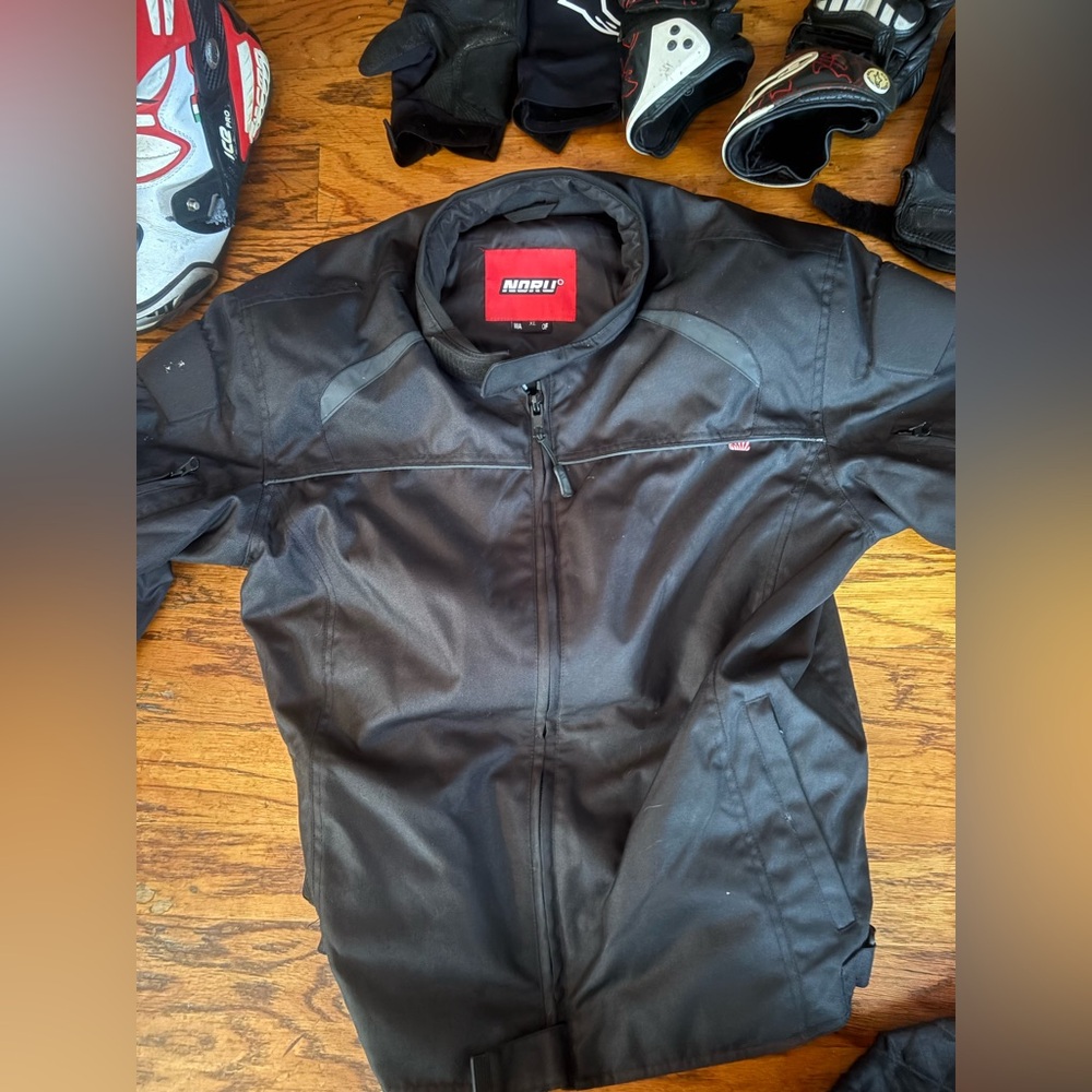 NORU Black Lightweight Men's Riding Jacket - Zip Front